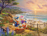 Ceaco - 4 in 1 Multipack - Thomas Kinkade - Disney Dreams Collection - Donald & Daisy Duck, 101 Dalmatians, Mickey, Minnie, & Pluto, & The Little Mermaid - (4) 500 Piece Jigsaw Puzzles Ceaco