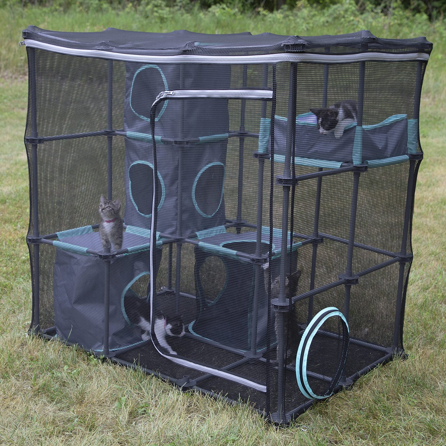 Kitty City Outdoor Catio Mega Kit for Cats, Replacement Parts, and 10' Tunnels