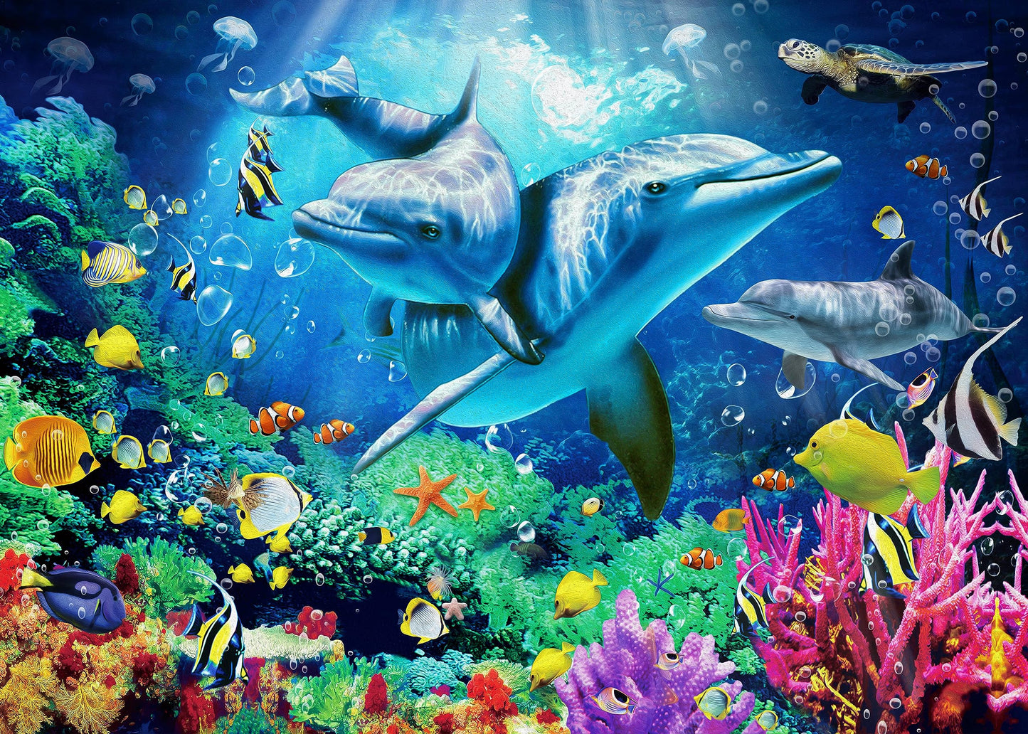 Nattork Jigsaw Puzzles 100 Pieces for Kids Youth Puzzle Beginner (Sea World) Pieces Fit Together Perfectly