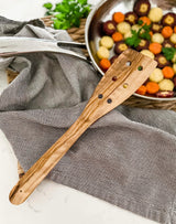 Cilio Toscana Olivewood 3-Piece Utensil Set, Includes Perforated Spatula, Stirring Spoon, Cooking Spoon, Natural Cilio