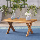 Christopher Knight Home Irene Outdoor Acacia Wood Coffee Table, Sandblast Teak Finish Christopher Knight Home
