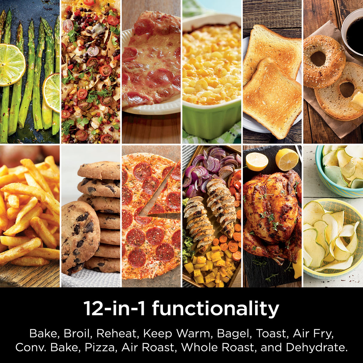 Ninja DCT451 12-in-1 Smart Double Oven with FlexDoor, Thermometer, FlavorSeal, Smart Finish, Rapid Top Convection and Air Fry Bottom , Stainless Steel (pack of 1) Ninja