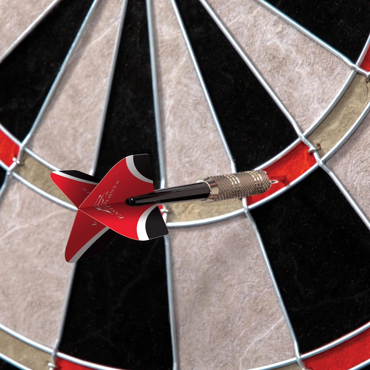 EastPoint Sports Tournament Bristle Dartboard and Easy Hang Cabinet with Electronic Scoreboard and 6 Steel Tip Darts EastPoint Sports