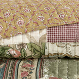 Chezmoi Collection Delaney 3-Piece Floral Patchwork Pre-Washed 100% Cotton Quilt Set, King Chezmoi Collection