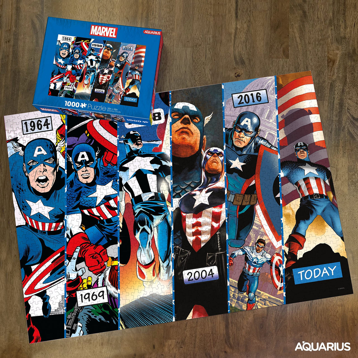 AQUARIUS Marvel Captain America (1000 Piece Jigsaw Puzzle) - Glare Free - Precision Fit - Officially Licensed Marvel Merchandise & Collectibles - 20 x 28 Inches AQUARIUS
