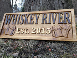Personalized Bar Sign Custom Carved Wood Sign Personalized Wood Sign Groomsmen Gift Cabin Sign Man Cave Sign Pub Rustic Home Decor Housewarming Gift Wine Cellar Beer Basement Bar Decor 3D Woodworker