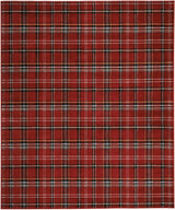 Nourison Home Grafix Red 7'10'' x 9'10'' Area-Rug, Modern, Plaid, Bed Room, Living Room, Dining Room, Kitchen, Easy-Cleaning, Non Shedding, (8' x 10') Nourison