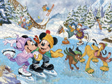 Ceaco - Disney Holiday - Together Time - Mickey & Minnie Skating - 400 Piece Jigsaw Puzzle Ceaco