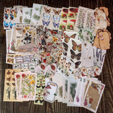 200 Pieces Vintage Scrapbook Supplies Pack for Junk Journal Planners DIY Paper Stickers Vintage Ephemera Pack Decoupage for Art Journaling Bullet Craft Notebooks Collage Aesthetic Gifts (Plant) EWPJDK