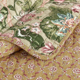 Chezmoi Collection Delaney 3-Piece Floral Patchwork Pre-Washed 100% Cotton Quilt Set, King Chezmoi Collection