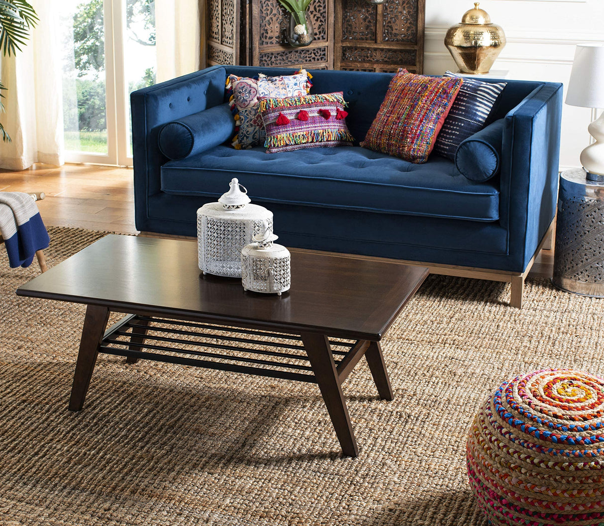 SAFAVIEH Area Rug 8x10 - Natural Fiber Collection - Large - Natural Brown, Handmade Jute, Farmhouse Style, Chunky Textured Thick Pile (NF447A) SAFAVIEH