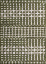 Unique Loom Outdoor Trellis Collection Area Rug - Traliccio (10' x 14' 1" Rectangle, Green/ Ivory) Unique Loom