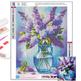 Flower Diamond Arts Kits for Adults-Flowers Diamond Painting Kits for Adults, 5D Vase Diamond Art Kits, DIY Floral Gem Art DIY Crafts Kits Home Wall Decor Gifts 12x16 inch Axquilon