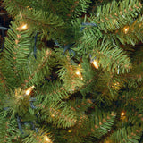 National Tree Company Artificial Pre-Lit Slim Christmas Tree, Green, Kingswood Fir, White Lights, Includes Stand, 7 Feet National Tree Company