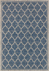 JONATHAN Y Moroccan Trellis Indoor Outdoor Area Rug 8X10 Navy/Gray, Trebol Textured Weave for Backyard, Patio, Porch, Easy-Cleaning, High Traffic, Pet-Friendly, Non-Shedding (SMB109D-8) JONATHAN Y