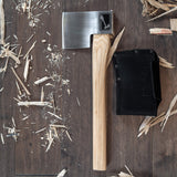 The Butcher: World Axe Throwing League Premium Competition Throwing Axe with Throwing Hatchet Nylon Sheath and Hickory Wooden Handle (Patented Design) WATL