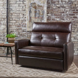 Christopher Knight Home Halima Leather 2-Seater Recliner, Brown, 37. 01 x 46. 46 x 39. 96 inches Christopher Knight Home