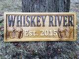 Personalized Bar Sign Custom Carved Wood Sign Personalized Wood Sign Groomsmen Gift Cabin Sign Man Cave Sign Pub Rustic Home Decor Housewarming Gift Wine Cellar Beer Basement Bar Decor 3D Woodworker