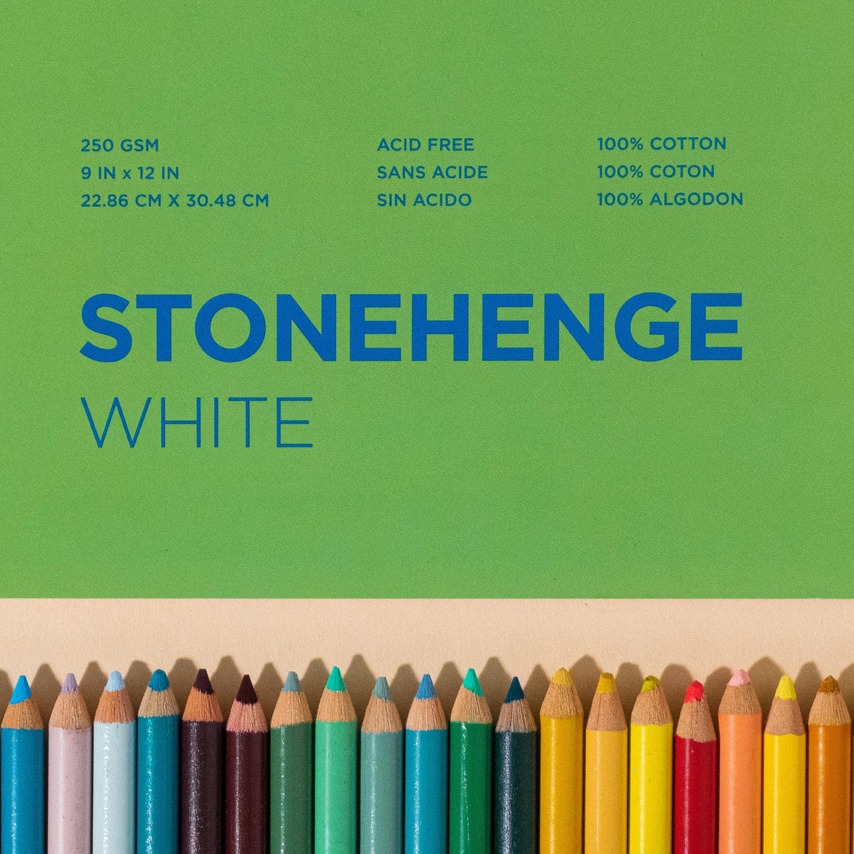 Legion Stonehenge Pad, Cotton Deckle Edge Paper, 18 X 24 inches, White, 15 Sheets Stonehenge