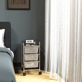 Simple Houseware Utility Cart with 3 Drawers Rolling Storage Art Craft Organizer on Wheels Simple Houseware