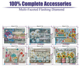 tigdtiu 6 Pack Inspirational Diamond Painting Kits for Adults-5D Diamond Art Kits for Adults Beginner, DIY Flower Full Drill Diamond Dots with Diamonds Picture Gem Art Crafts for Adult Decor 16x12 in tigdtiu