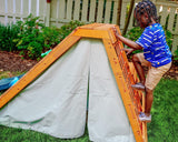 Avenlur Palm Outdoor and Indoor Playground 5 in 1 Backyard Playset with Ladder, Rock Wall, 4 ft. Slide, Tent Fort, Montessori Style Play Set Climber Playhouse Toddlers, Children, Kids 2-8yr (Green) Avenlur