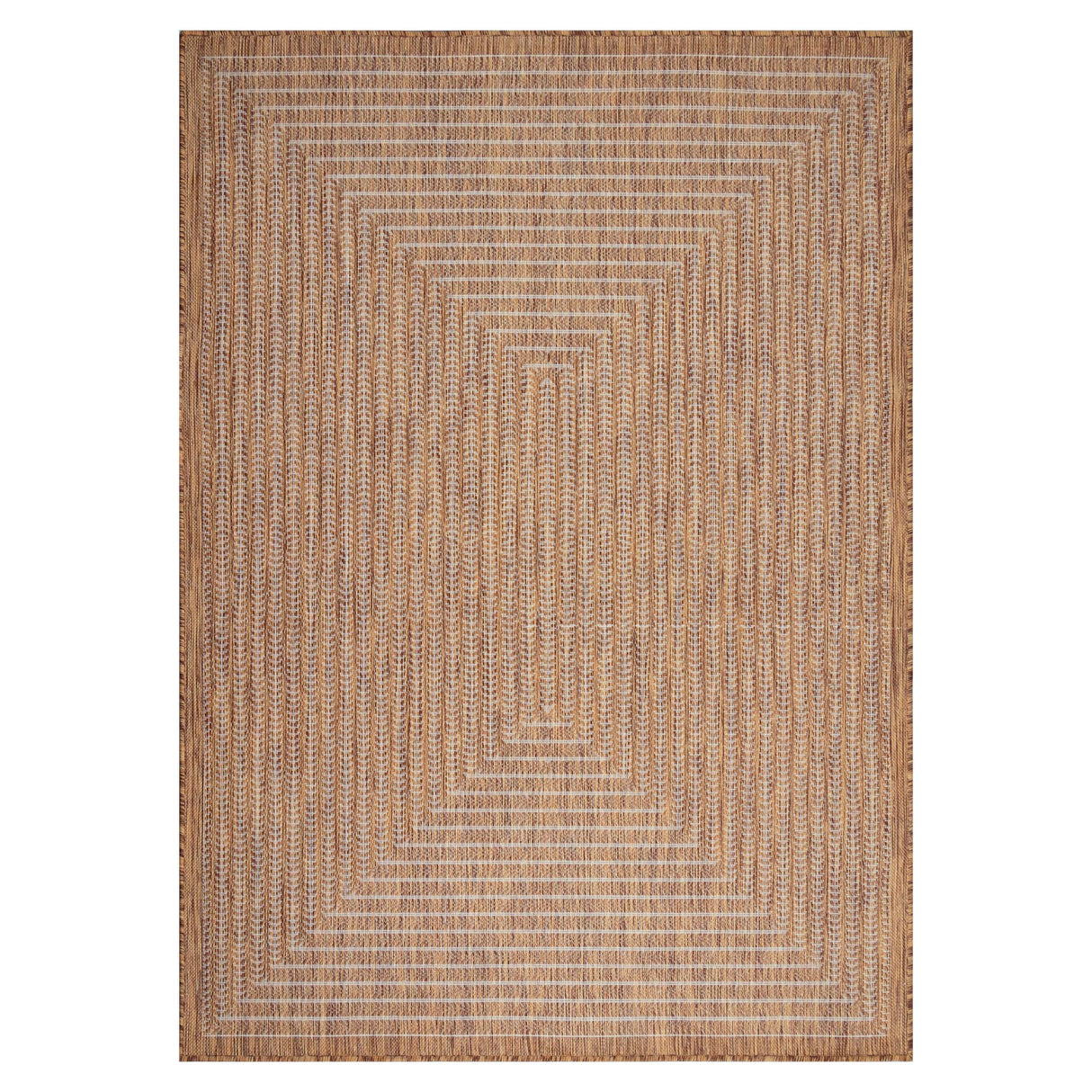 Adiva Rugs Outdoor Indoor Area Rug, Weather Resistant, Easy to Clean, Stain Resistant Floor Mat for Dining Room, Backyard, Deck, Patio (Wooden, 5' x 7') Adiva Rugs