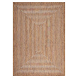 Adiva Rugs Outdoor Indoor Area Rug, Weather Resistant, Easy to Clean, Stain Resistant Floor Mat for Dining Room, Backyard, Deck, Patio (Wooden, 5' x 7') Adiva Rugs