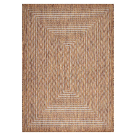 Adiva Rugs Outdoor Indoor Area Rug, Weather Resistant, Easy to Clean, Stain Resistant Floor Mat for Dining Room, Backyard, Deck, Patio (Wooden, 5' x 7') Adiva Rugs