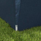 Outsunny 10' x 19.5' Pop Up Canopy Tent with Sidewalls, UPF 30+ Height Adjustable Large Party Tent Event Shelter with Leg Weight Bags and Wheeled Carry Bag for Garden, Patio, Dark Blue Outsunny