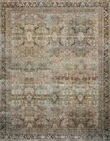 Loloi Layla Collection LAY-03 Olive/Charcoal 7'-6" x 9'-6" .13" Thick Area Rug, Soft, Durable, Vintage Inspired, Distressed, Low Pile, Non-Shedding, Easy Clean, Printed, Living Room Rug Loloi