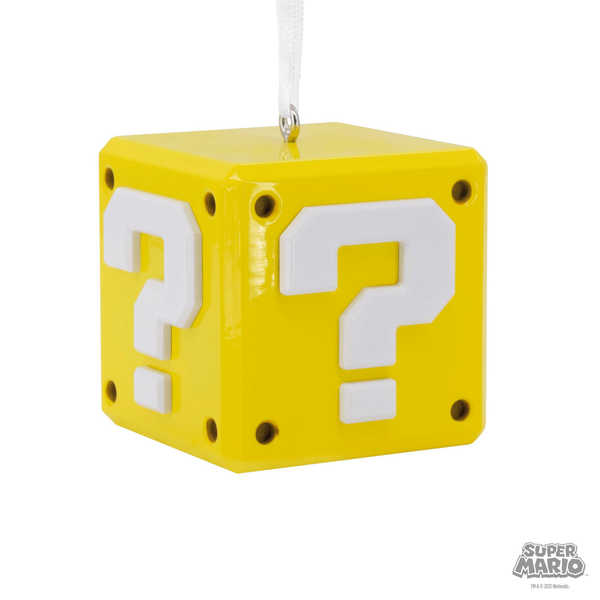 Hallmark Nintendo Super Mario Question Block Christmas Ornament, Metal Hallmark