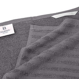 Premium Kitchen Towels (20”x 28”, 6 Pack) | Large Cotton Kitchen Hand Towel | Flat & Terry Dish Cloths | Highly Absorbent Tea Towels Set with Hanging Loop | Gray Bumble Towels