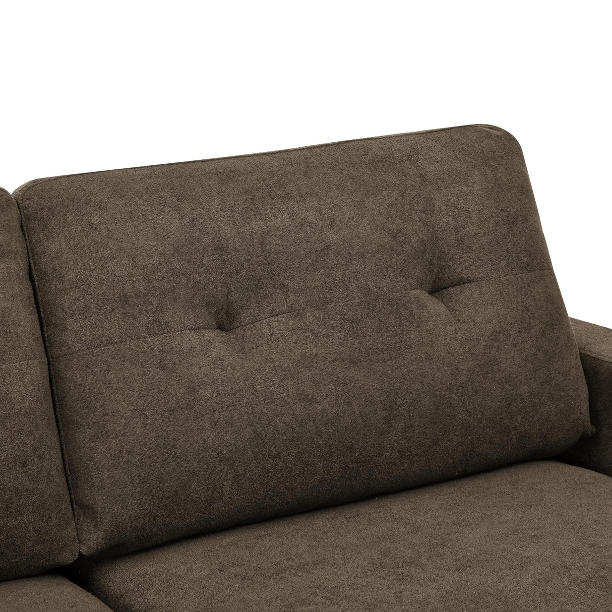 65" W Brown Loveseat Sofa, Mid Century Modern Love Seat Couches for Living Room, Button Tufted Upholstered Small Couch for Bedroom, Solid Wood Legs and Easy to Install Love Seats Furniture (Brown) Klwenas Maec