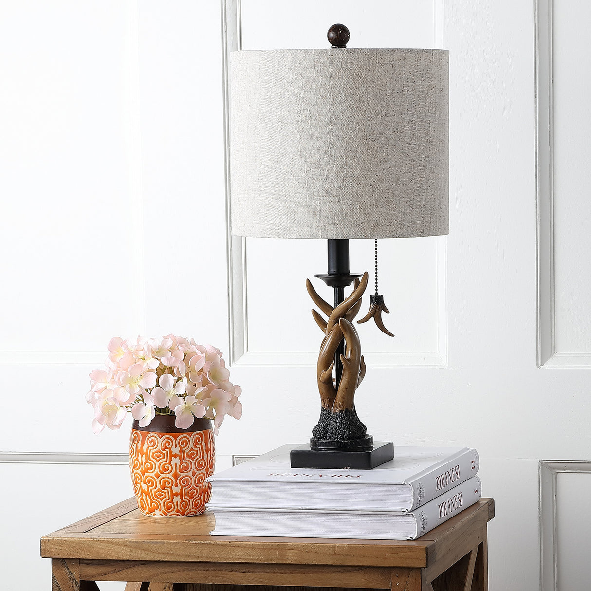 JONATHAN Y JYL1031A Gaston 20.5" Resin Mini LED Table Lamp, Farmhouse, Traditional, Cottage, Rustic, Office, Living Room, Family Room, Dining Room, Bedroom, Hallway, Foyer, Brown JONATHAN Y