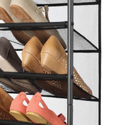 Whitmor 36 Pair Over-The-Door Rack-Gunmetal Gray Shoe Organizer Whitmor