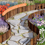 Wooden Garden Fence Wood Garden Edging Border Decorative Landscape Border Edging,Courtyards Planting Tree Fence Yard Patio Path Edging Landscape Edging Flower Bed Fences-11.8'' H x 48'' L (1PACK) GHWIE