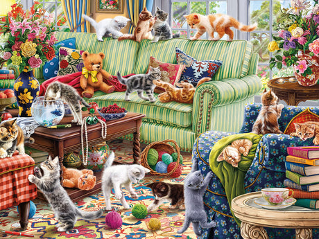 Ceaco - Paws Gone Wild - Kitty Chaos - 500 Piece Jigsaw Puzzle Ceaco