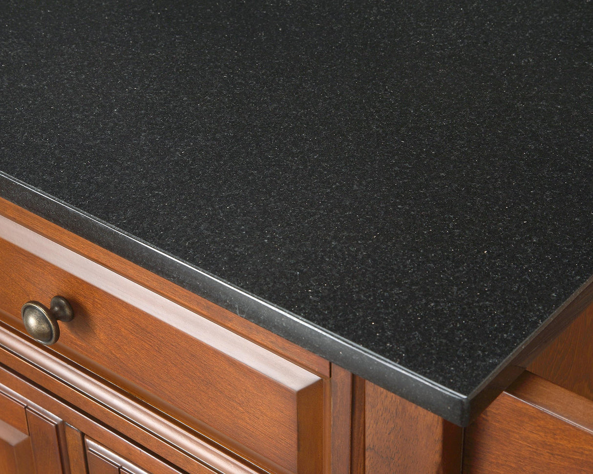 Crosley Furniture Alexandria Kitchen Island with Solid Black Granite Top - Classic Cherry Crosley Furniture