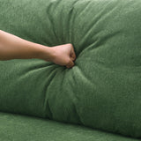 P PURLOVE Modern Sectional Sofas for Living Room, Modular L-Shape Couch, Upholstered Sleeper Sofa for Bedroom, Salon, 2 PC Free Combination, Green P PURLOVE