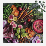 Galison The Garden Board – 500 Piece Puzzle Fun and Challenging Activity with Bright and Bold Artwork of Fresh Garden Vegetables for Adults and Families Galison