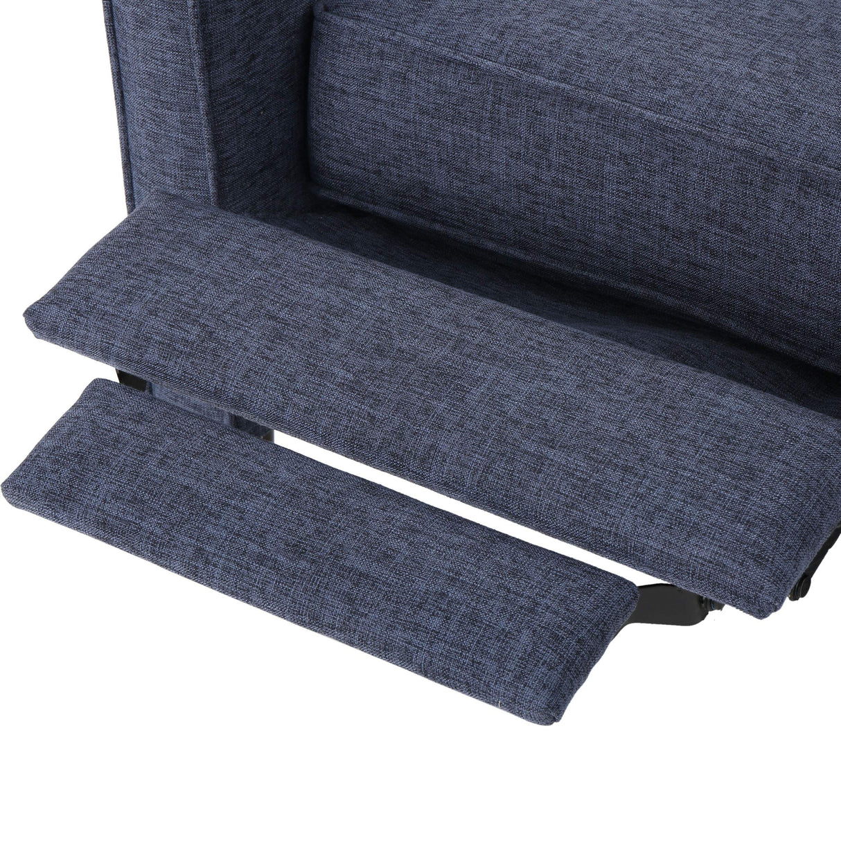 Christopher Knight Home Mervynn Mid-Century Modern Fabric Recliner, Dark Blue GDFStudio