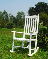 Merry Garden - White Porch Rocker/Rocking Chair Acacia Wood Merry Pet
