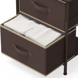 Simple Houseware Night Stand Dresser for Bedroom 2-Tier Organizer Drawer Storage Tower, Brown Simple Houseware