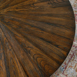 PADMA HOUSE 33.5" Round Wood Coffee Table, 2-Tier Solid Wood Rounded Circle Accent Coffee Table Center Cocktail Table Vintage Furniture for Home Living Room Bedroom,Espresso Brown 3338NC PADMA HOUSE