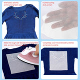 Simthread Fusible Iron-on Embroidery Backing Protect Flexible Knit Mesh Stabilizer - 7" x 7", 100 Precut Sheets, Prevent Scratchy Itchy from Embroidery Stitch Simthread