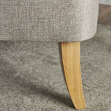 Christopher Knight Home Sheena Mid-Century Modern Fabric Loveseat, Beige / Natural GDFStudio