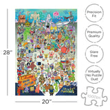 AQUARIUS SpongeBob SquarePants Puzzle (1000 Piece Jigsaw Puzzle) - Officially Licensed SpongeBob Merchandise & Collectibles - Glare Free - Precision Fit - 20 x 28 Inches AQUARIUS