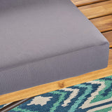 Christopher Knight Home Nora Outdoor Acacia Wood Chat Set, Teak Finish and Dark Gray Christopher Knight Home