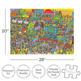 AQUARIUS Where's Waldo Wild Wild West Puzzle (1000 Piece Jigsaw Puzzle) - Glare Free - Precision Fit - Officially Licensed Where's Waldo Merchandise & Collectibles - 20 x 28 Inches AQUARIUS
